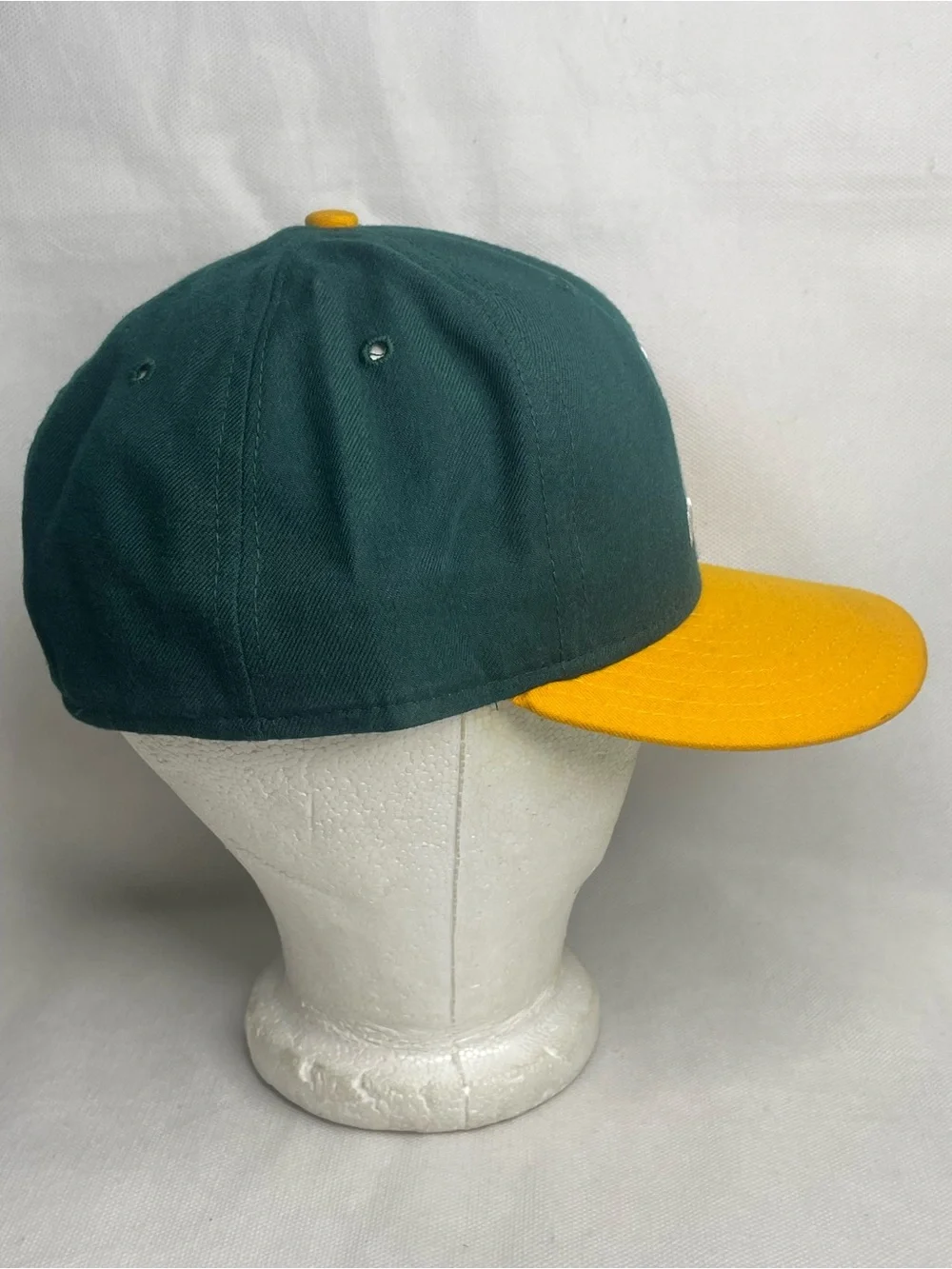 VTG USA New Era 59Fifty Oakland A's Wool Baseball Hat Sz 7⅜ Auth. On-Field Cap